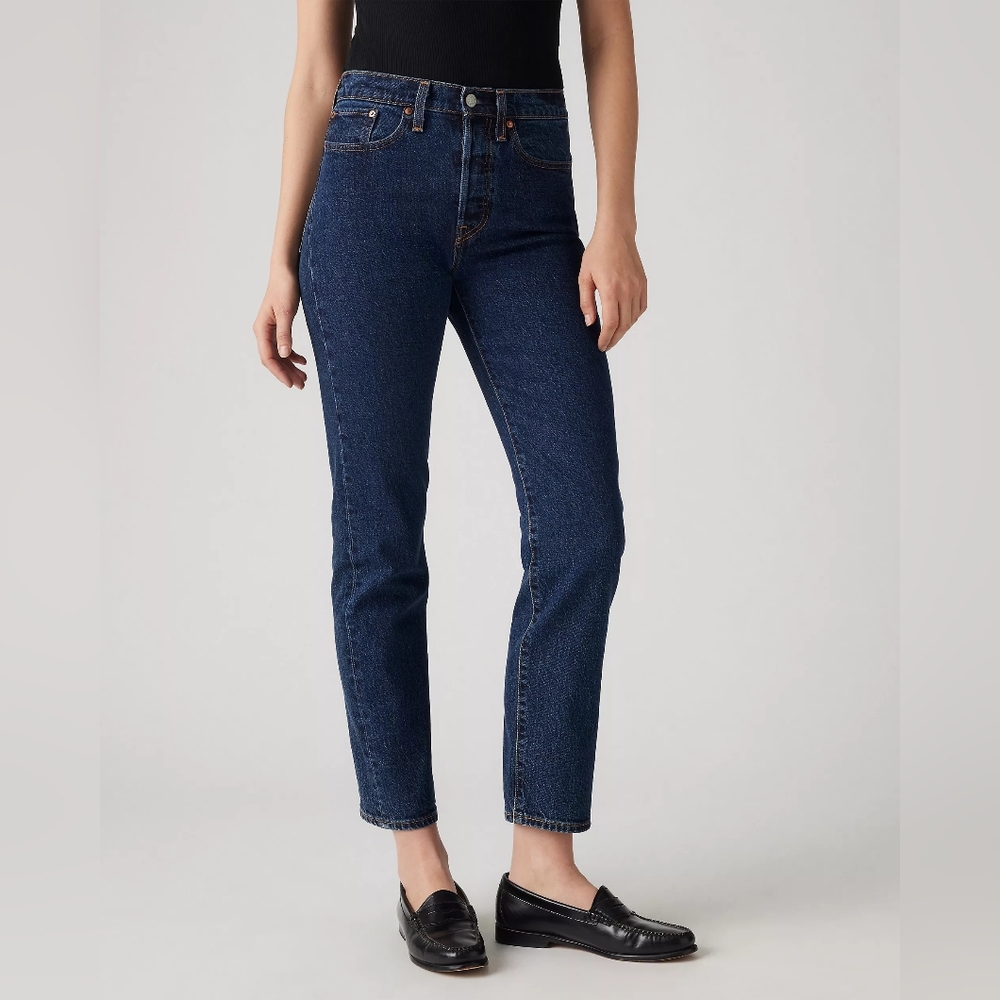 Levis Wedgie Straight Fit Women's Jeans Salsa Dark Stone - Dark Wash 32 X28